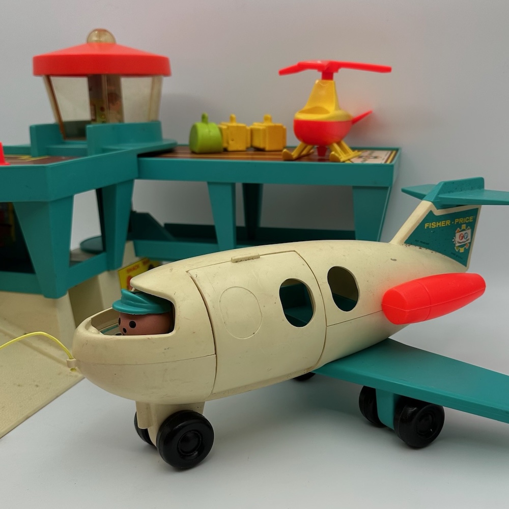 Fisher Price Airport Toy Set Vintage - Upcoming Bellevue Estate Sale Auction by Rain City Estate Sales