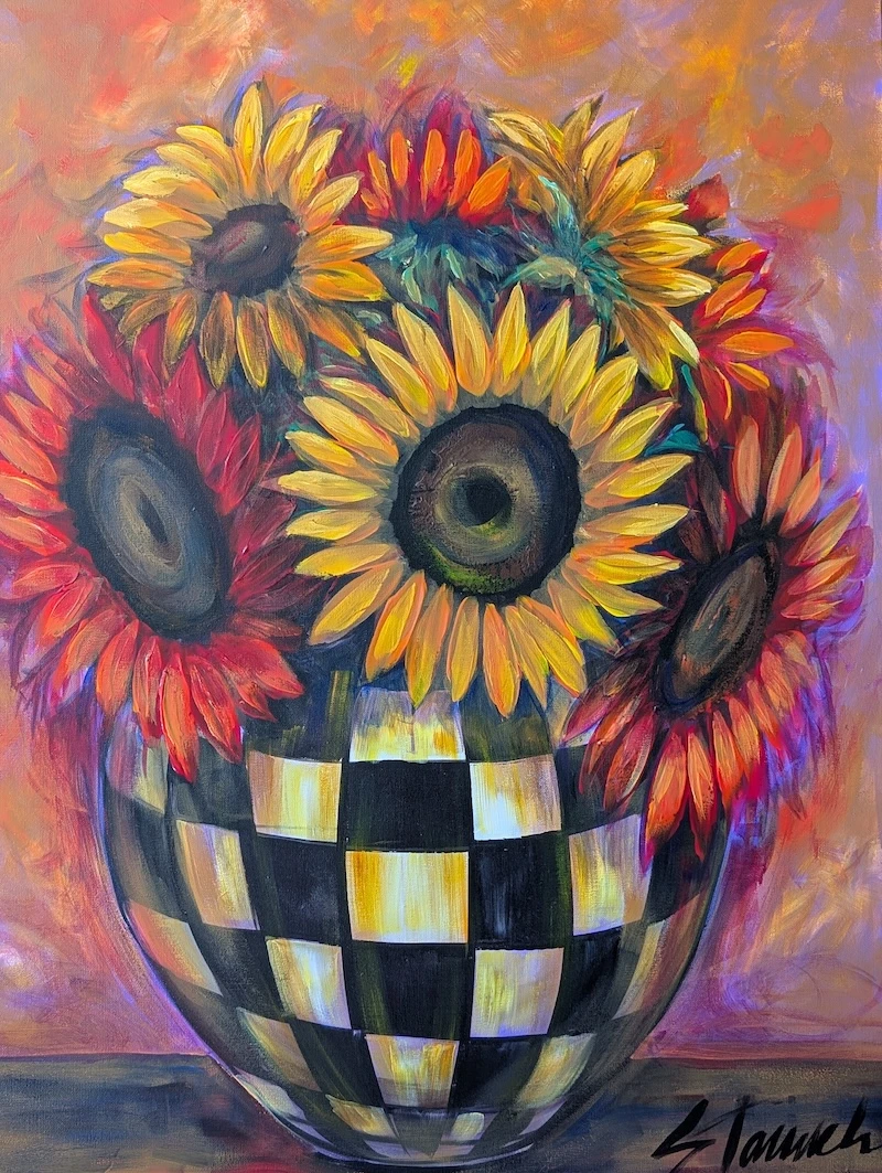 Sunflower painting - Redmond estate sale by Rain City Estate Sales